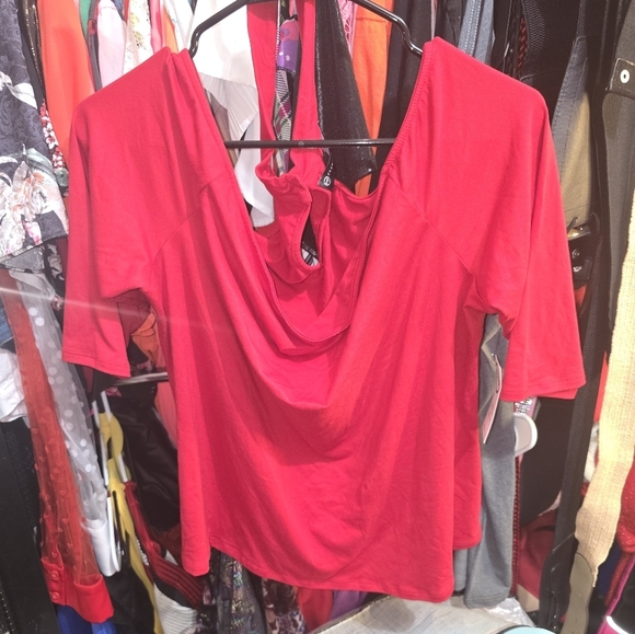 🍂🍁NWT Fashion to figure long sleeve choker top 2x - Picture 2 of 5